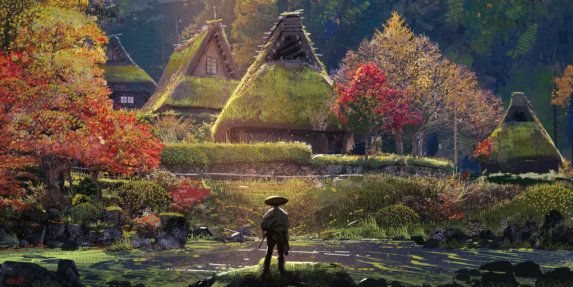 Download Fantasy Samurai HD Wallpaper by Jason Scheier