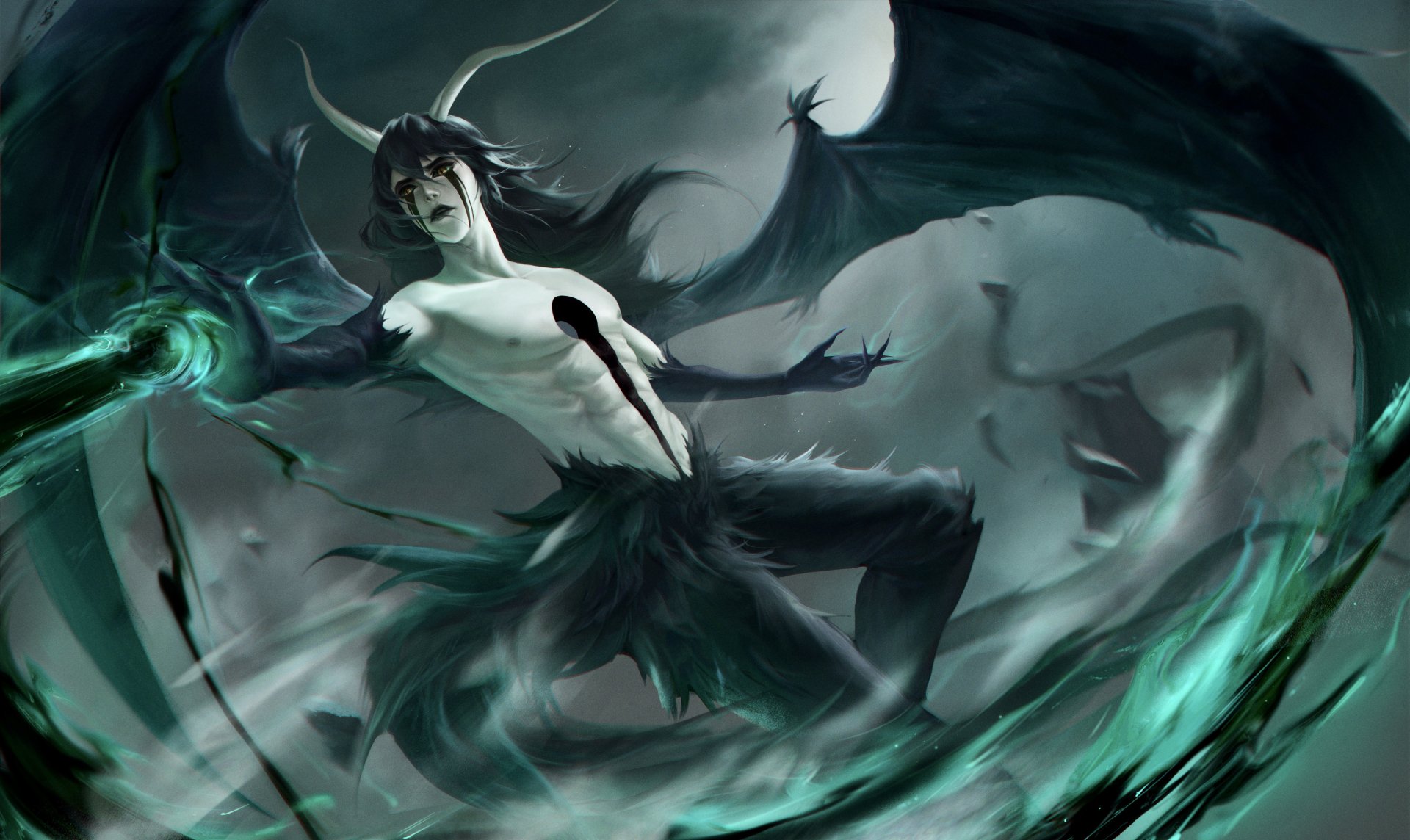 Ulquiorra Full Release, bleach, hollow, ulquiorra, vasto lordes, HD  wallpaper