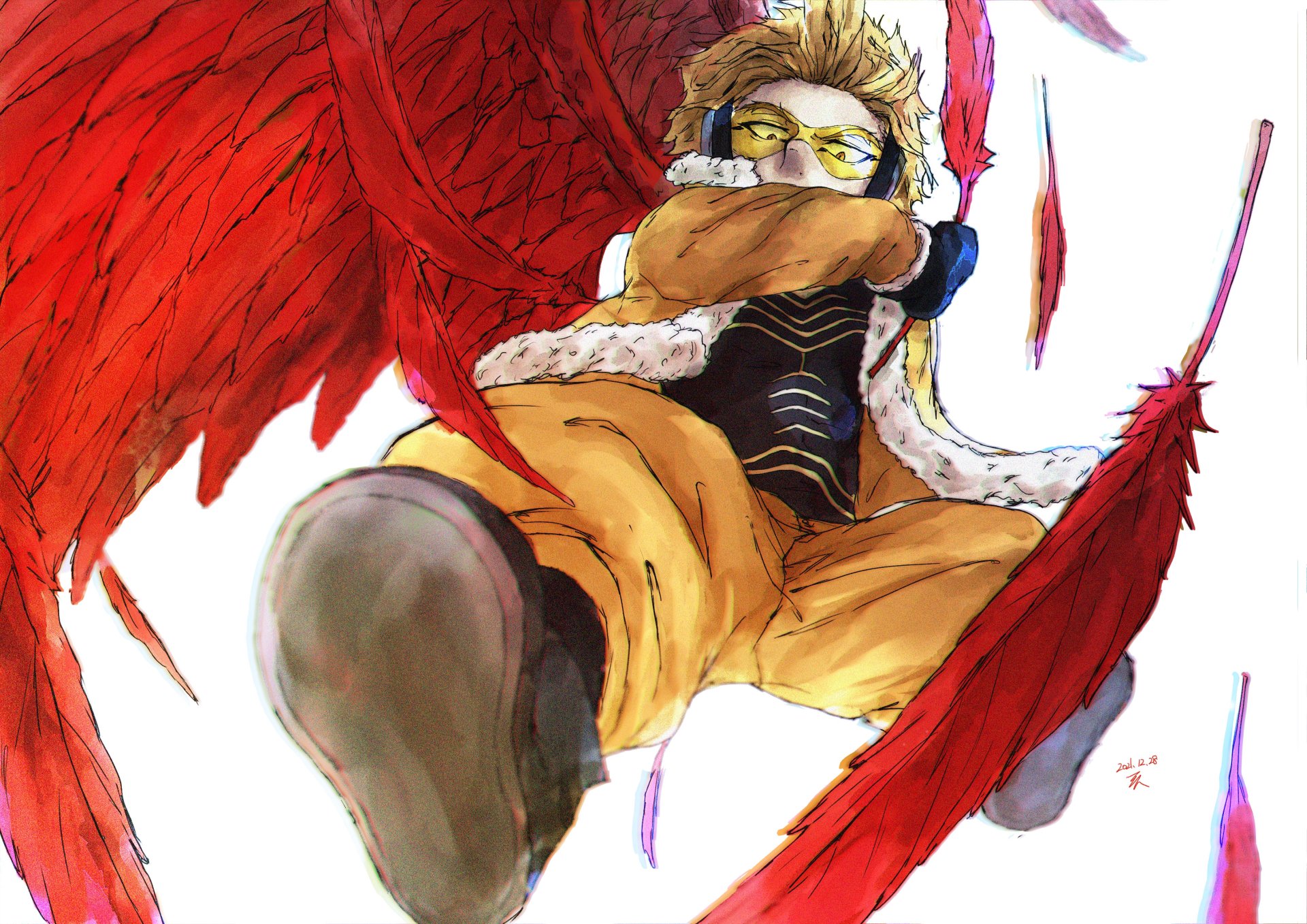 Download Hawks (Boku No Hero Academia) Anime My Hero Academia HD Wallpaper by 三上アリス