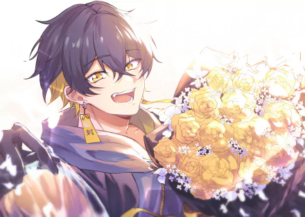 Holostars Yatogami Fuma Anime Virtual Youtuber HD Desktop Wallpaper | Background Image