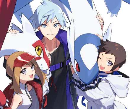 Yuuki (Pokémon) Steven Stone (Pokémon) May (Pokémon) video game Pokémon: Ruby, Sapphire, and Emerald HD Desktop Wallpaper | Background Image