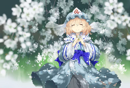 Yuyuko Saigyouji Anime Touhou HD Desktop Wallpaper | Background Image