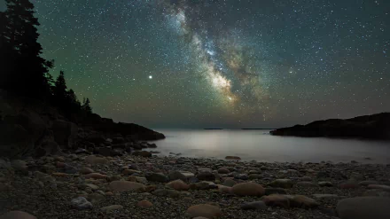  Milky Way over Acadia National Park, Maine by Harry Collins