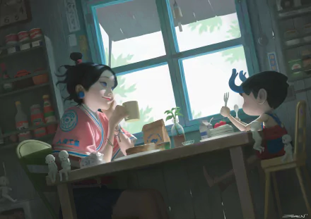  Family Breakfast by Zeen Chin