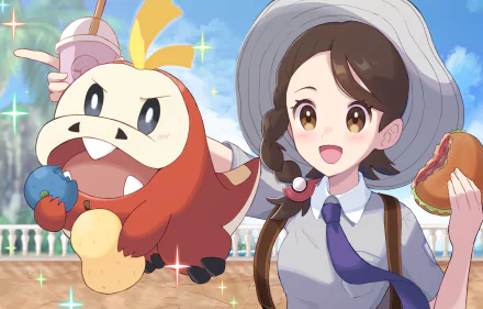 Fuecoco (Pokémon) video game Pokémon: Scarlet And Violet HD Desktop Wallpaper | Background Image