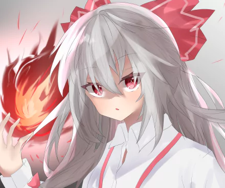 Fujiwara no Mokou Anime Touhou HD Desktop Wallpaper | Background Image