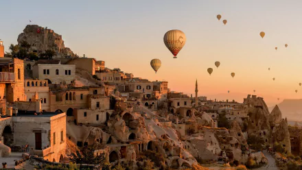 cappadocia Turkey vehicle hot air balloon HD Desktop Wallpaper | Background Image