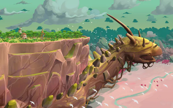 video game The Wandering Village HD Desktop Wallpaper | Background Image