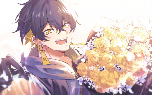 Holostars Yatogami Fuma Anime Virtual Youtuber HD Desktop Wallpaper | Background Image