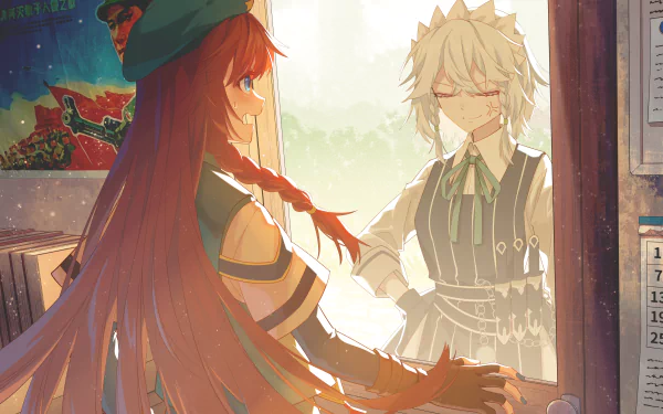 Sakuya Izayoi Hong Meiling Anime Touhou HD Desktop Wallpaper | Background Image