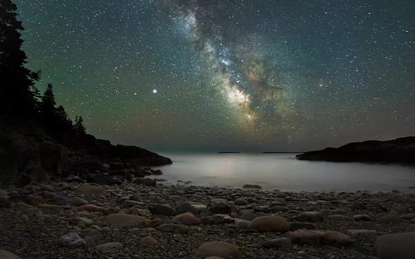  Milky Way over Acadia National Park, Maine by Harry Collins