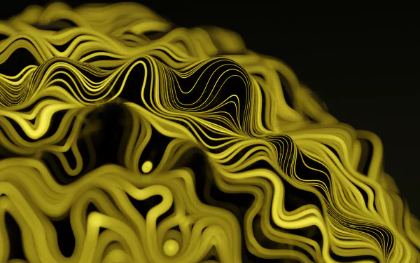 Golden abstract HD desktop wallpaper with a vibrant yellow pattern - perfect for modern backgrounds.