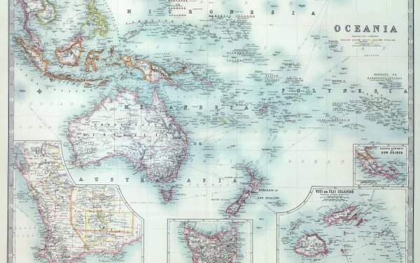  Oceania Map of 1912