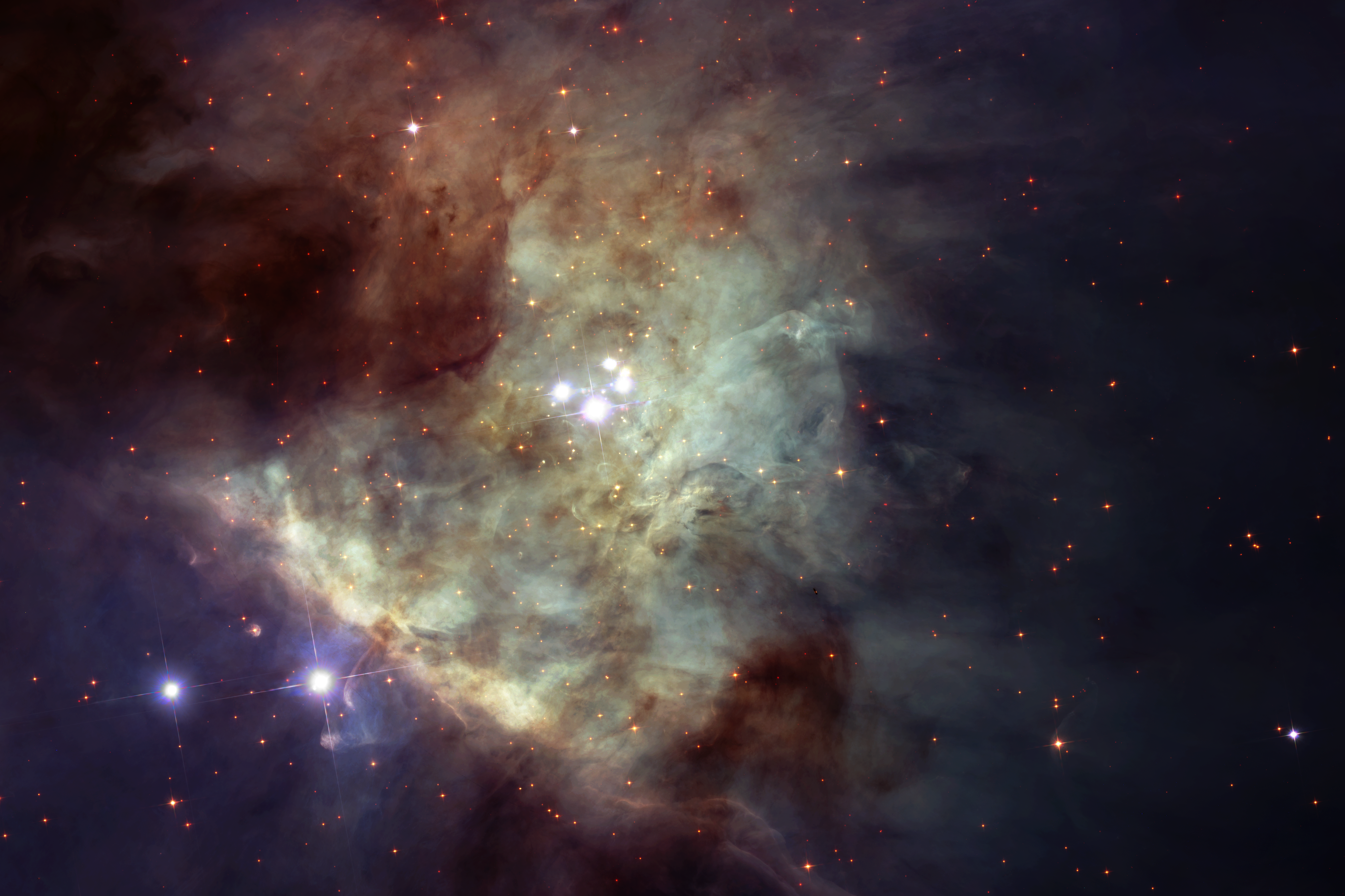 Download wallpaper Infrared view of the Orion Nebula 1920x1080