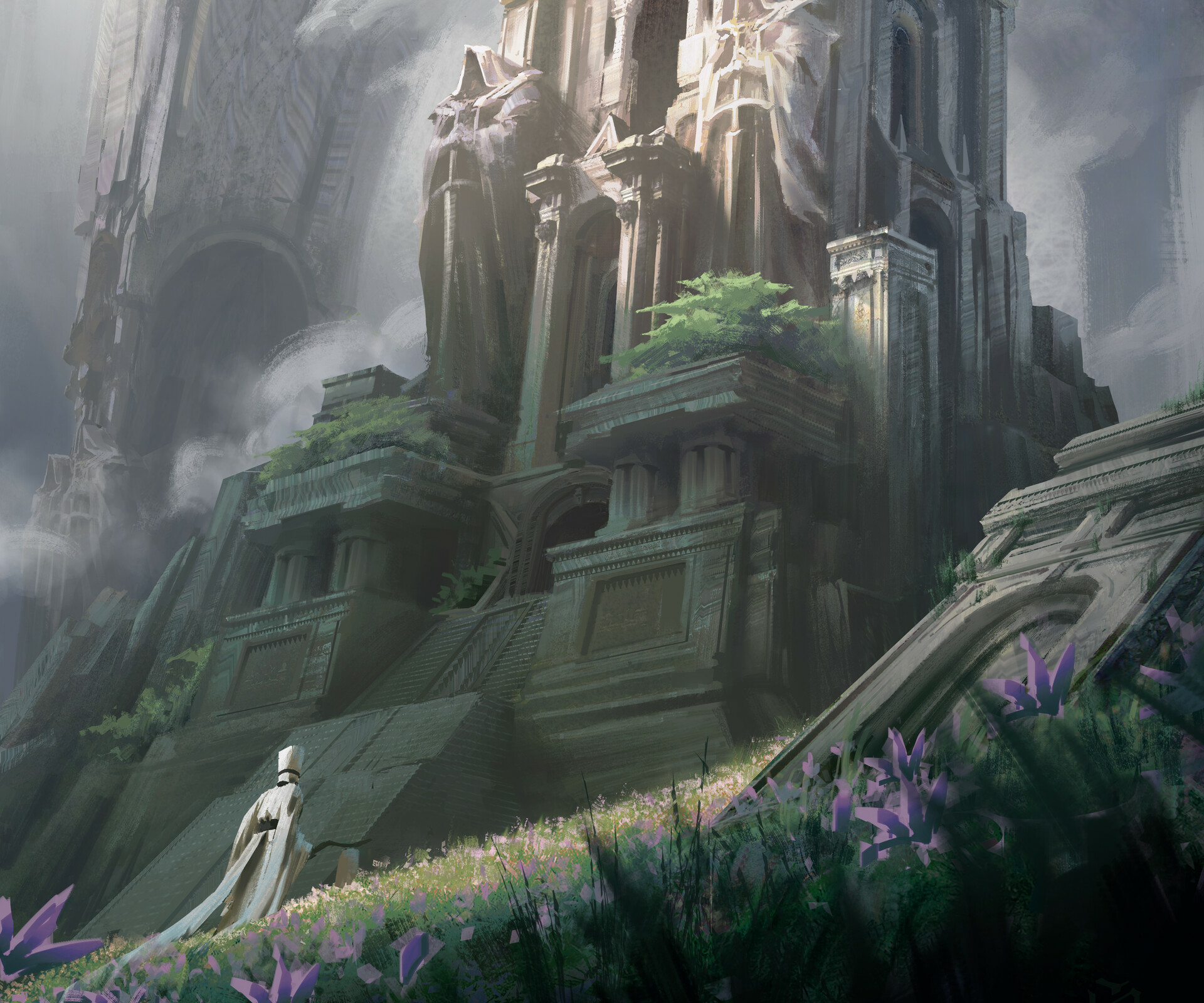 Fantasy Temple HD Wallpaper by JunNing Chen