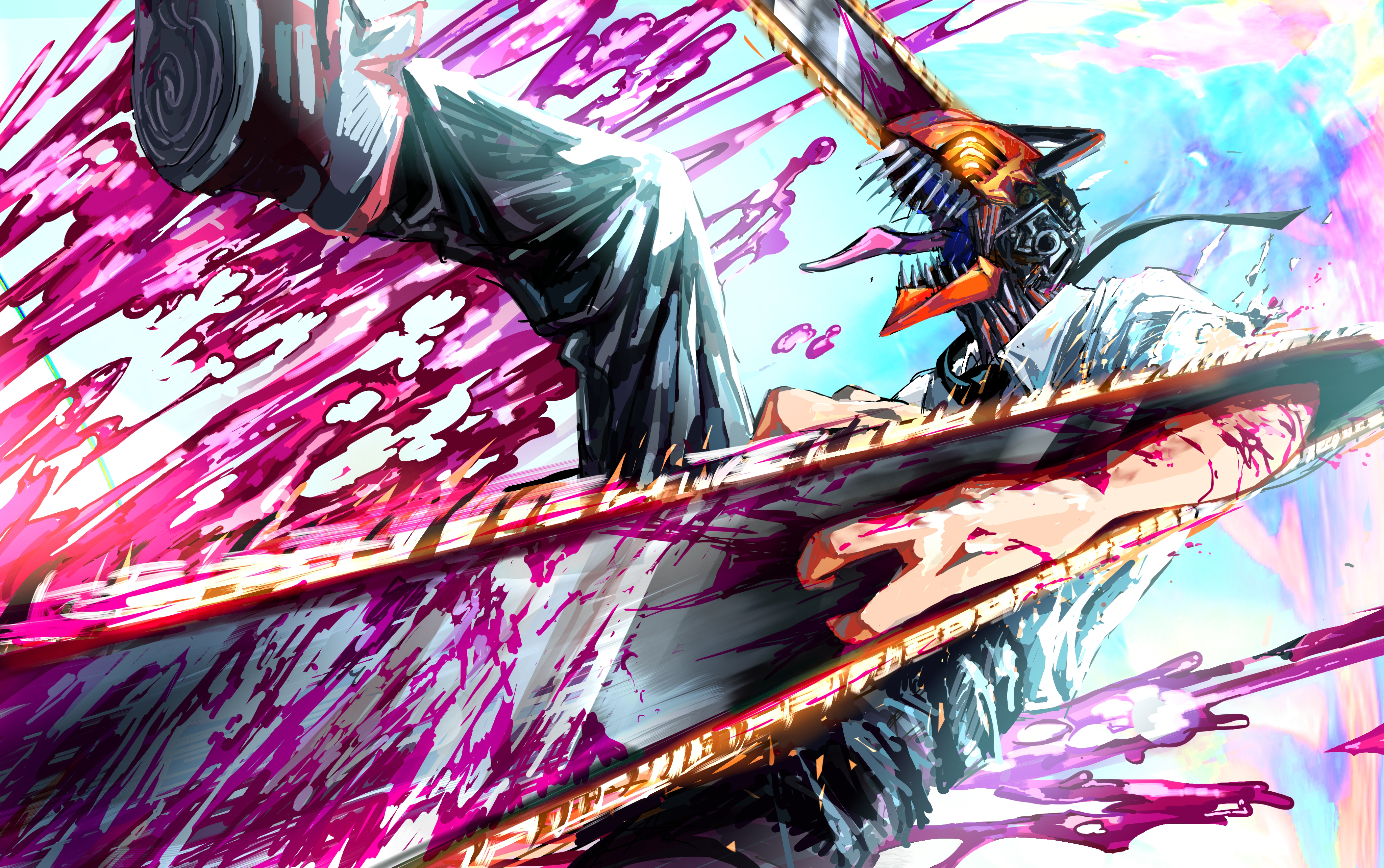 Anime Chainsaw Man 4k Ultra HD Wallpaper by bikku