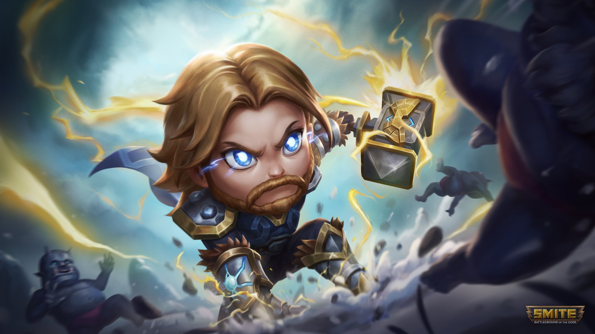 Download Thor (Smite) Video Game Smite Chibi 4k Ultra HD Wallpaper