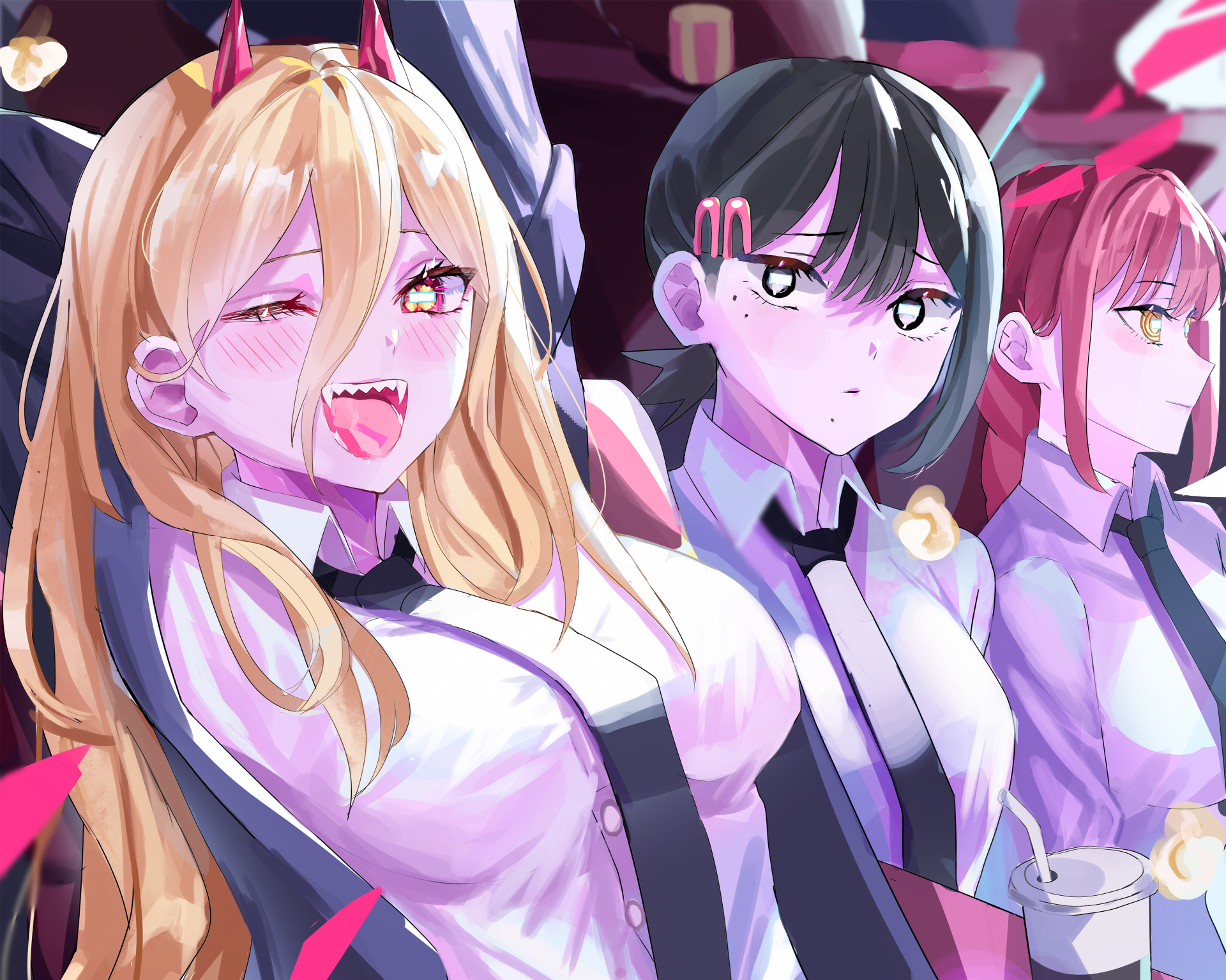 Download Makima (Chainsaw Man) Kobeni Higashiyama Power (Chainsaw Man) Anime Chainsaw Man 4k Ultra HD Wallpaper by Wellsuki