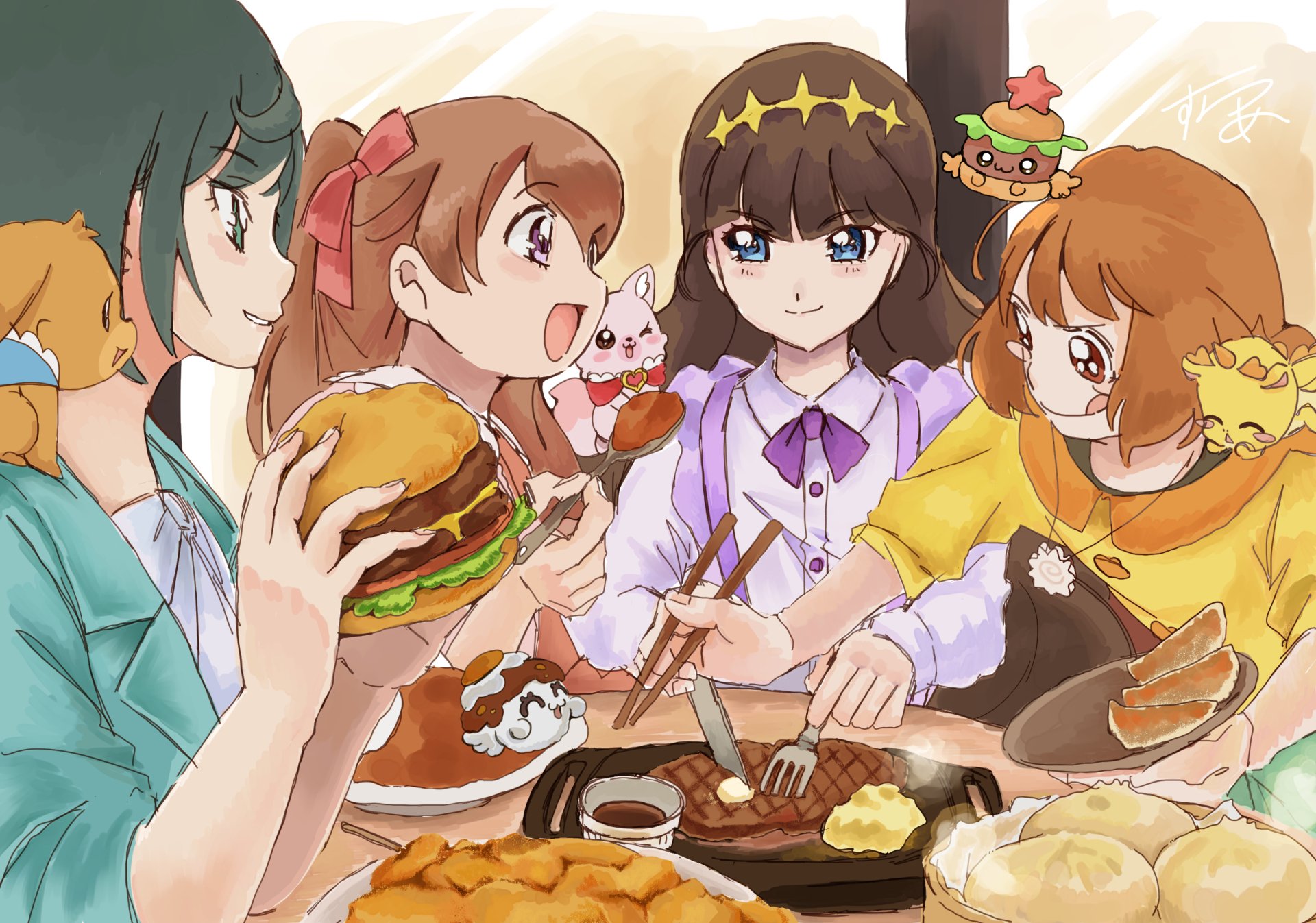 Download Nagomi Yui Kasai Amane Hanamichi Ran Fuwa Kokone Anime Delicious Party Precure HD Wallpaper by Lukasandatta