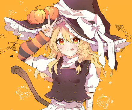 Marisa Kirisame Anime Touhou HD Desktop Wallpaper | Background Image
