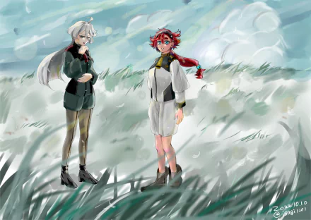 Suletta Mercury Miorine Rembran Anime Mobile Suit Gundam: The Witch from Mercury HD Desktop Wallpaper | Background Image