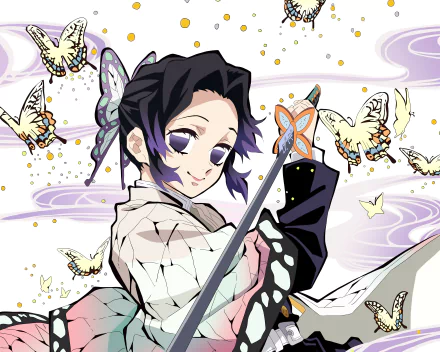 Shinobu Kochou Anime Demon Slayer: Kimetsu no Yaiba HD Desktop Wallpaper | Background Image