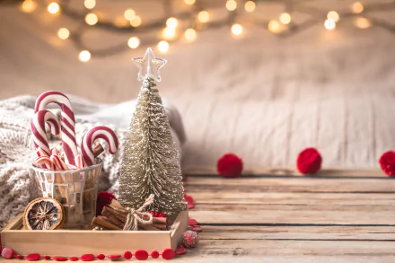 candy cane holiday Christmas HD Desktop Wallpaper | Background Image