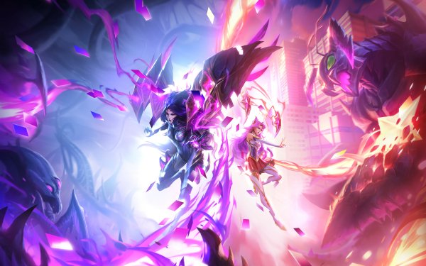 Video Game Legends of Runeterra Kai'Sa Star Guardians Seraphine HD Wallpaper | Background Image