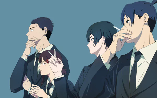 Hirokazu Arai Kobeni Higashiyama Himeno (Chainsaw Man) Aki Hayakawa Anime Chainsaw Man HD Desktop Wallpaper | Background Image