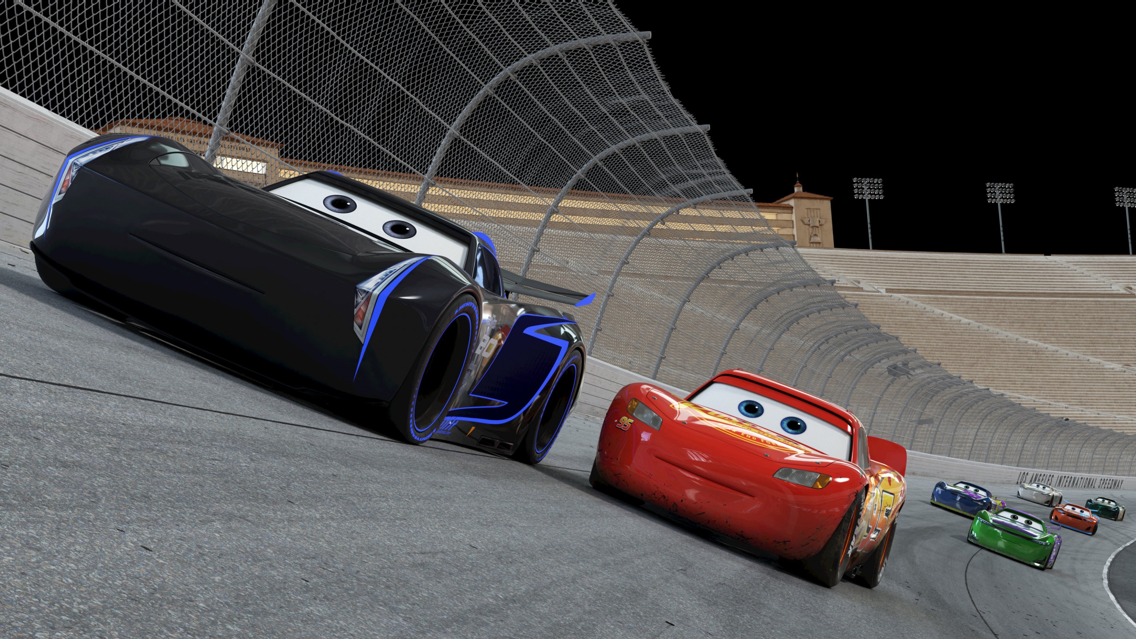 Download Jackson Storm Lightning McQueen Movie Cars 3 8k Ultra HD Wallpaper