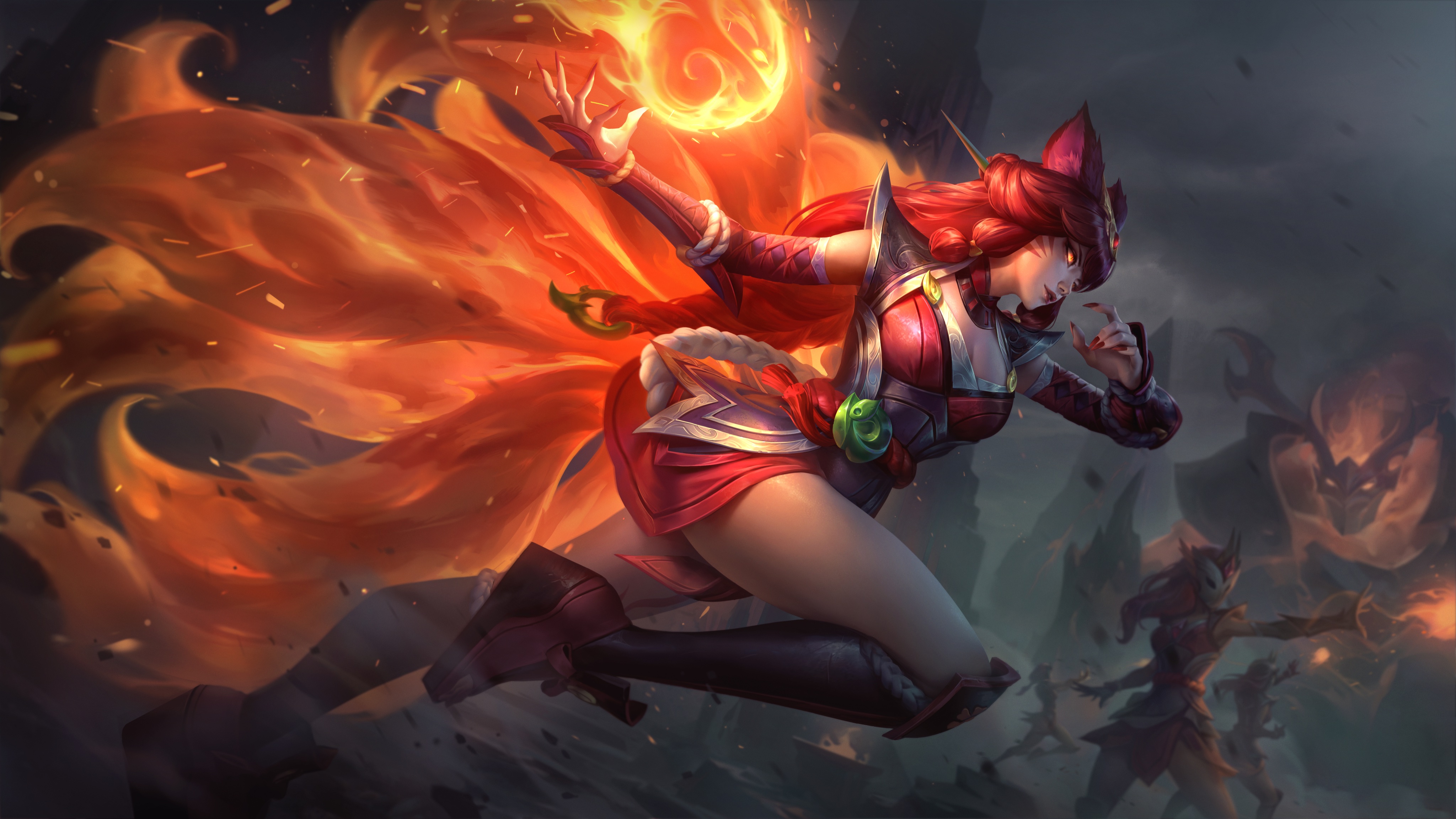 Live wallpaper Ahri from League of Legends / download to desktop