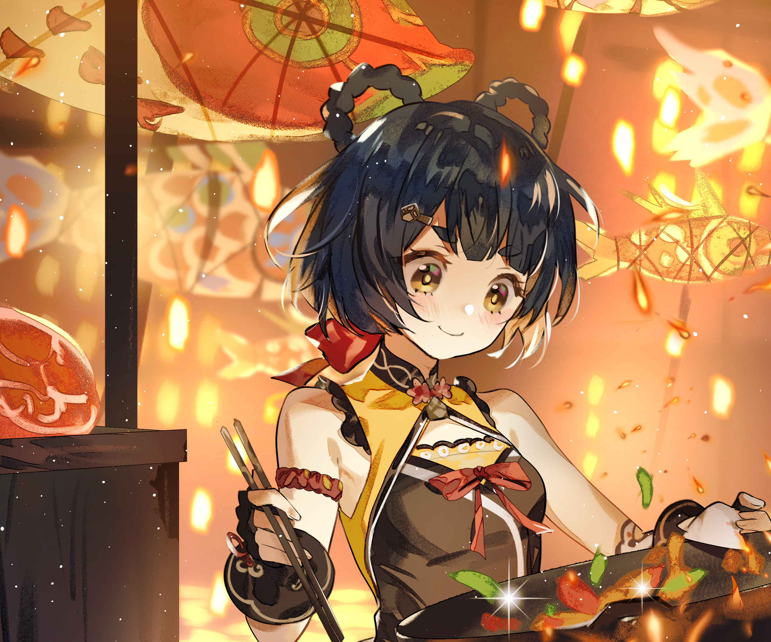 Download Xiangling (Genshin Impact) Video Game Genshin Impact HD Wallpaper  by zishengtian123, image size:2480x2067