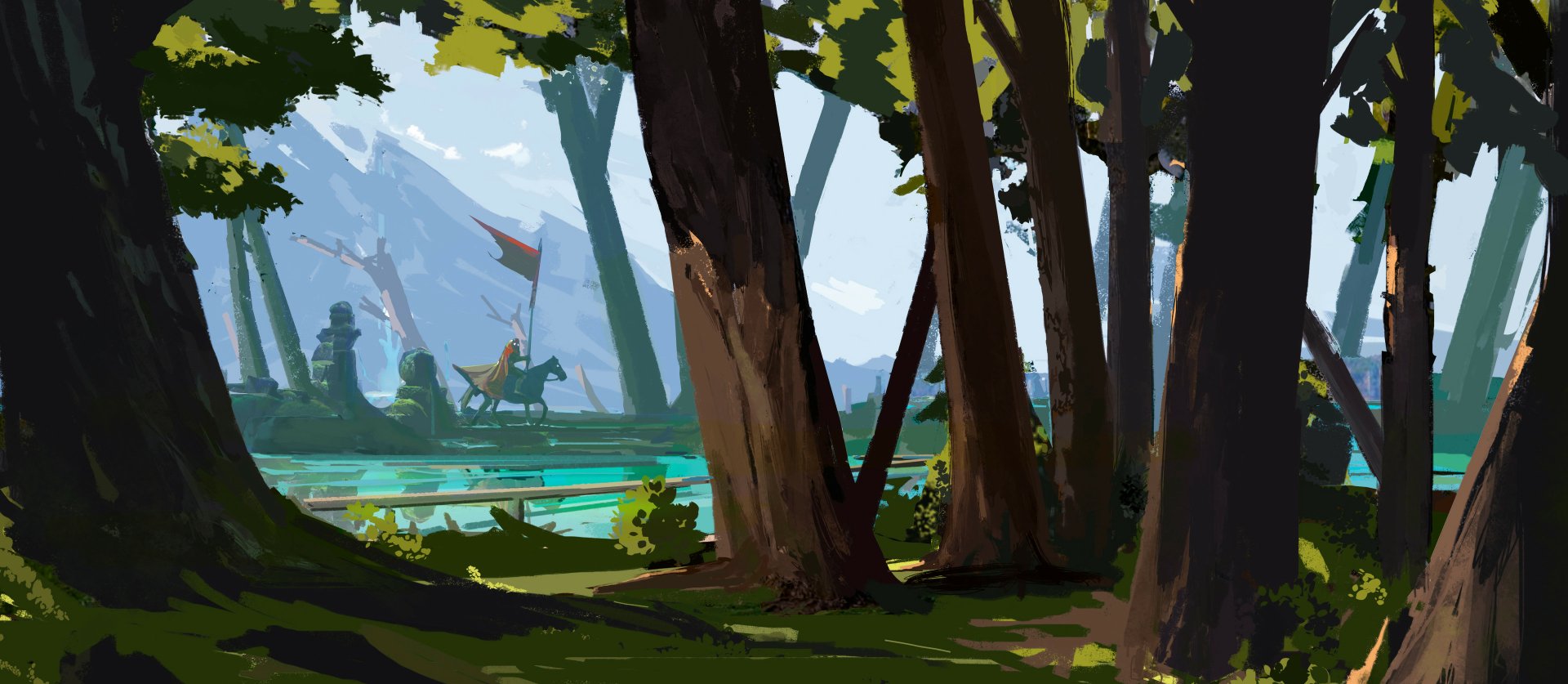 Download Fantasy Forest HD Wallpaper by M.J | 3840x1674 | Wallpaper Abyss