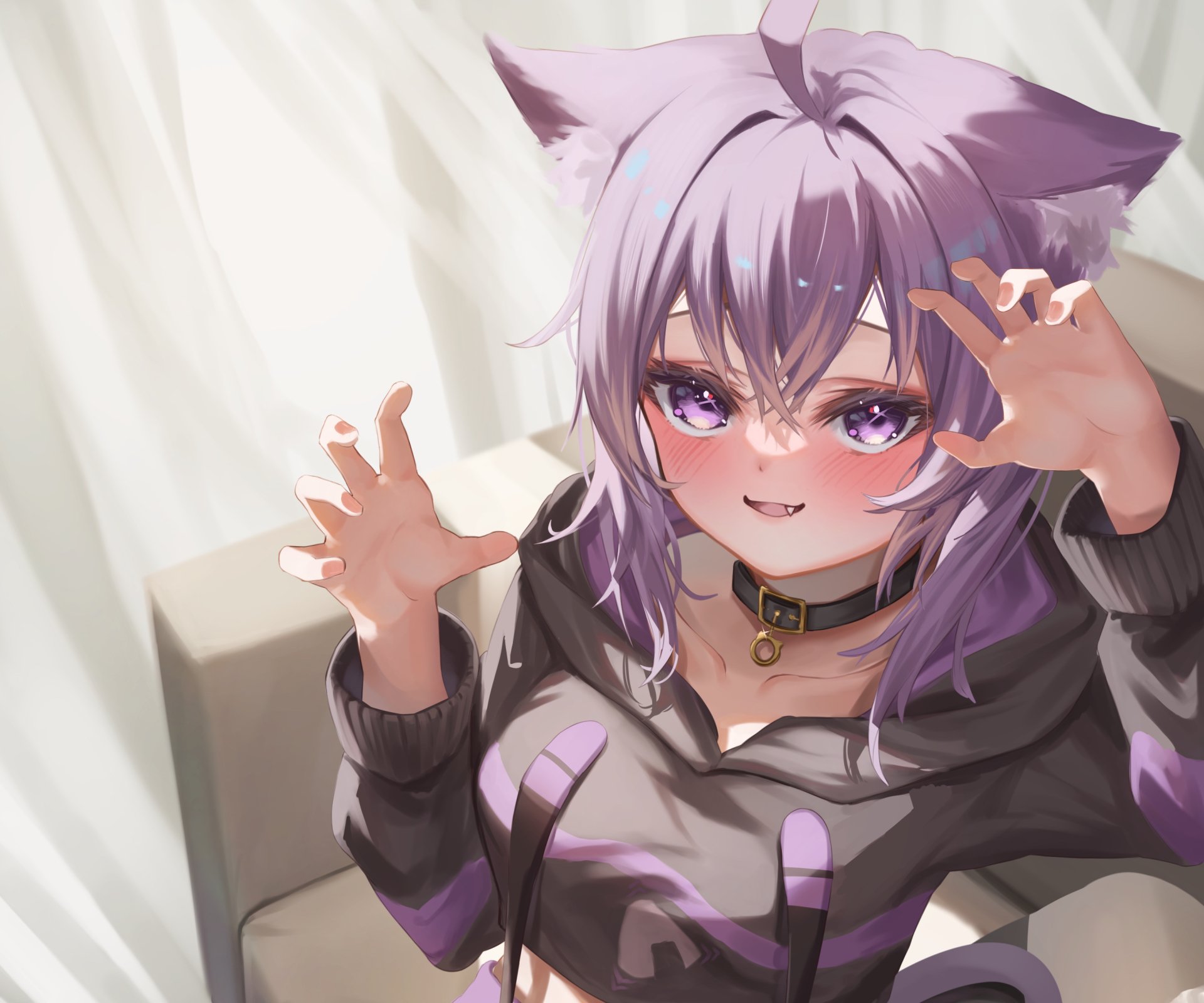 Download Nekomata Okayu Hololive Anime Virtual Youtuber HD Wallpaper