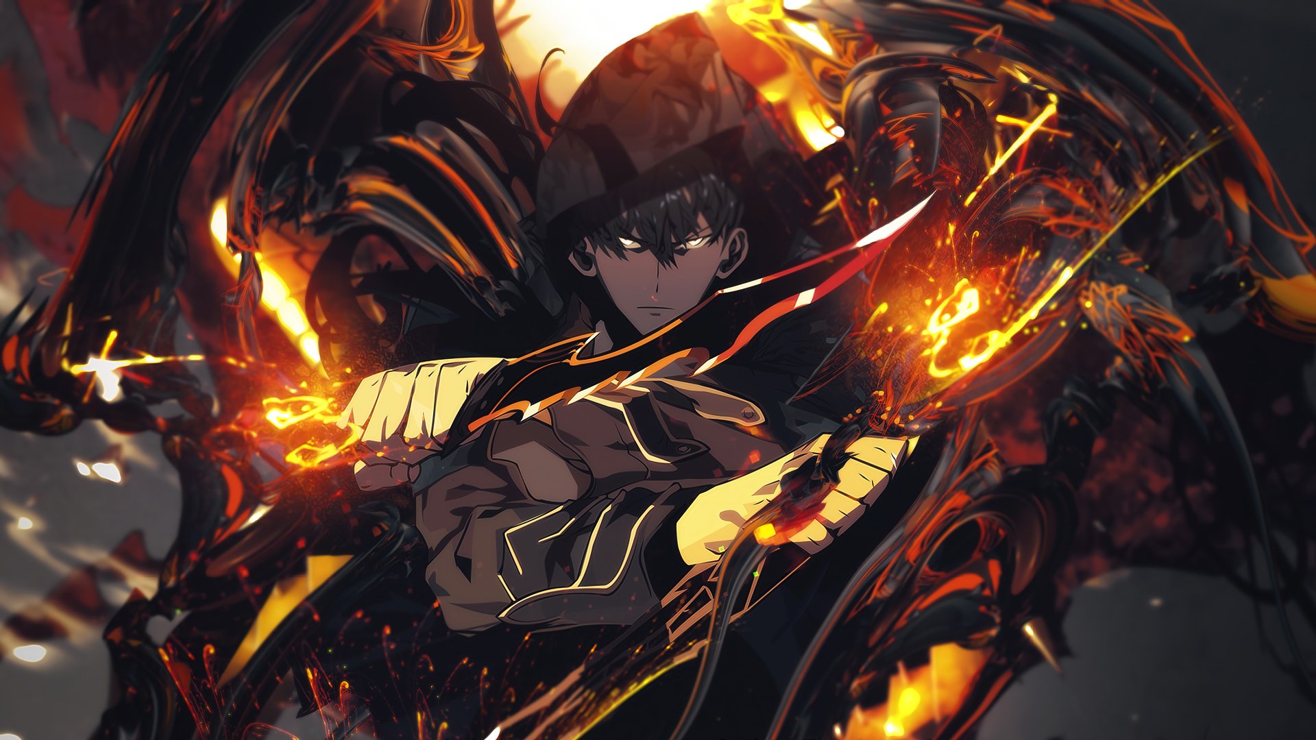 Epic Sung Jin Woo 4K Ultra HD Solo Leveling Wallpaper By VILEX45