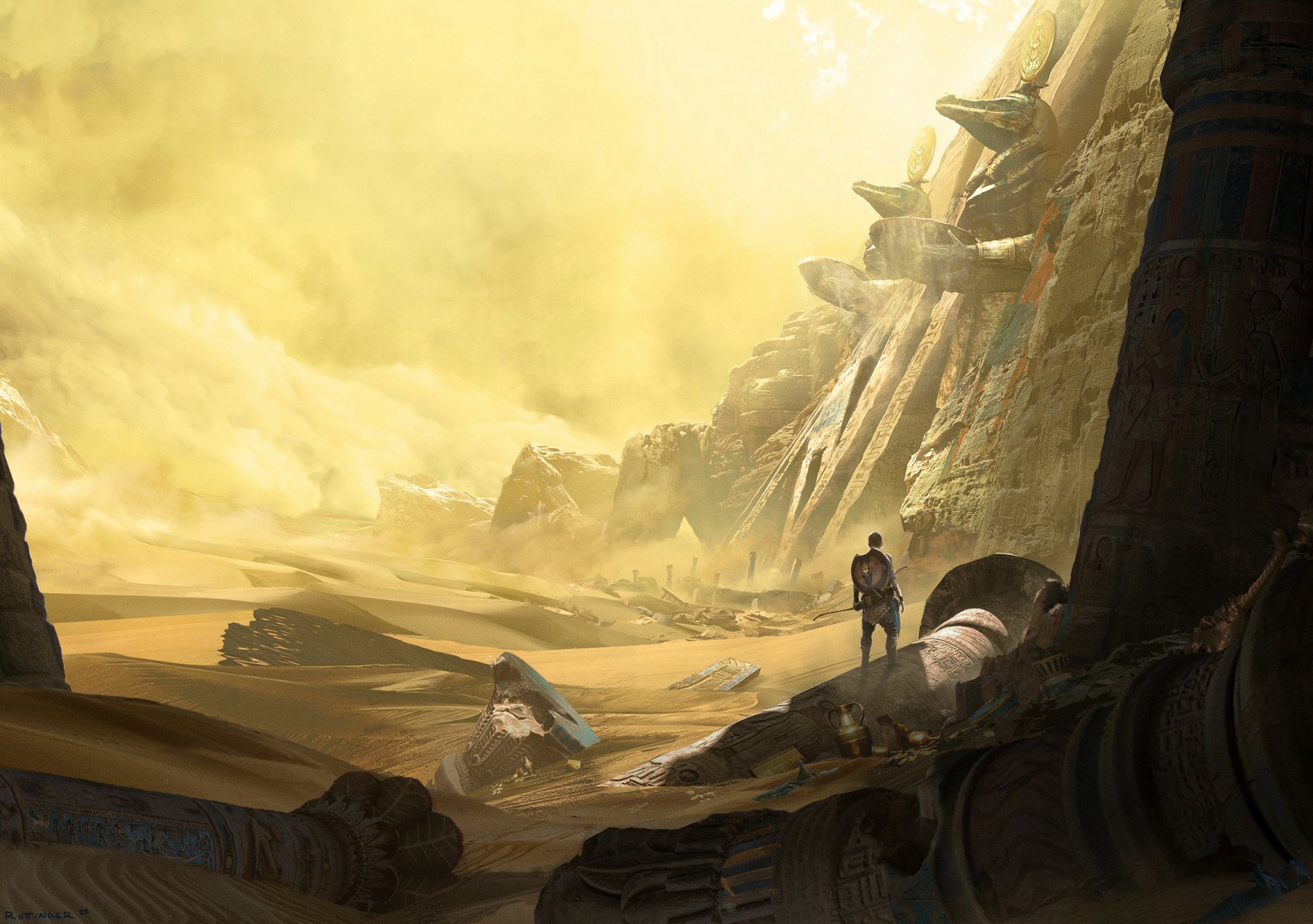 Download Exploration Fantasy City Fantasy City HD Wallpaper by Blake Rottinger