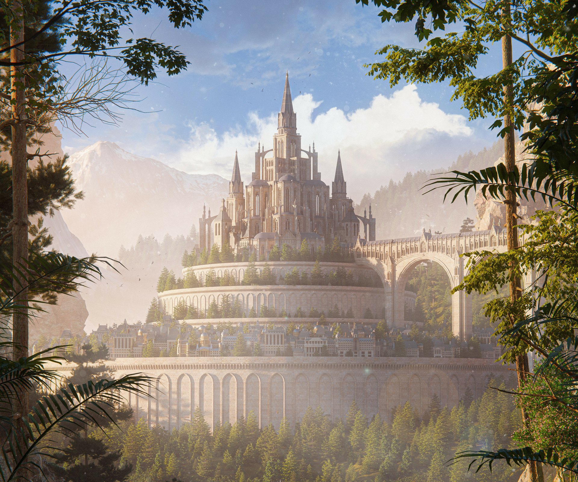 Download Fantasy City 4k Ultra HD Wallpaper by Sweeper3D