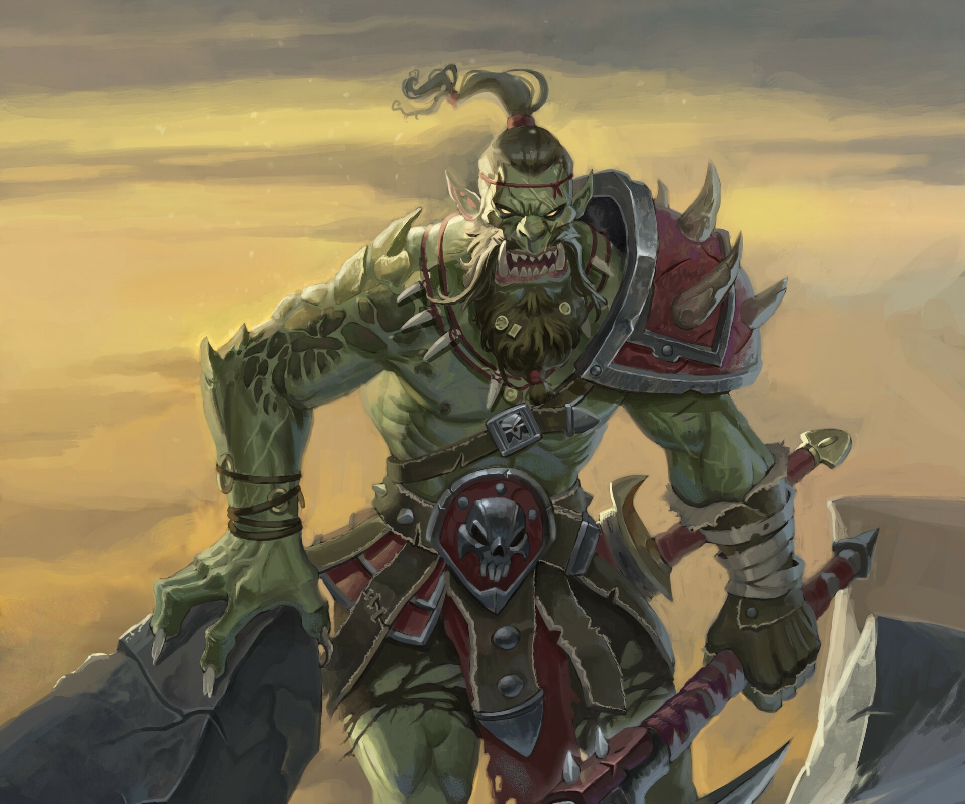 Download Fantasy Orc HD Wallpaper by Aleksa Stajsic