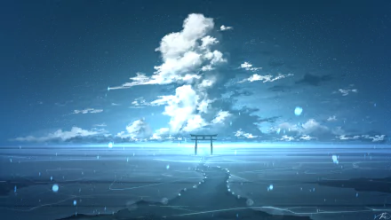 torii Anime landscape anime landscape HD Desktop Wallpaper | Background Image