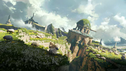 fantasy ruin HD Desktop Wallpaper | Background Image