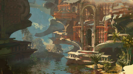 fantasy building HD Desktop Wallpaper | Background Image