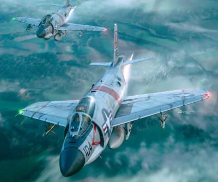 military McDonnell F3H Demon HD Desktop Wallpaper | Background Image