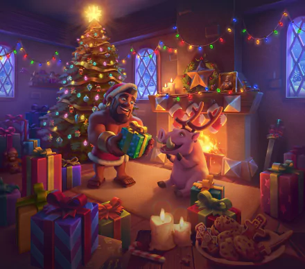 video game Clash of Clans Christmas Gaming HD Desktop Wallpaper | Background Image