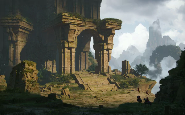 fantasy ruin HD Desktop Wallpaper | Background Image