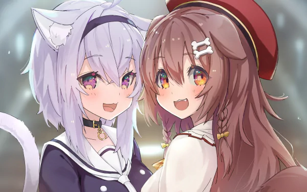  Inugami Korone &amp; Nekomata Okayu by isukash