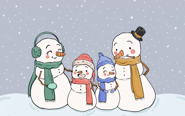 artistic snowman HD Desktop Wallpaper | Background Image