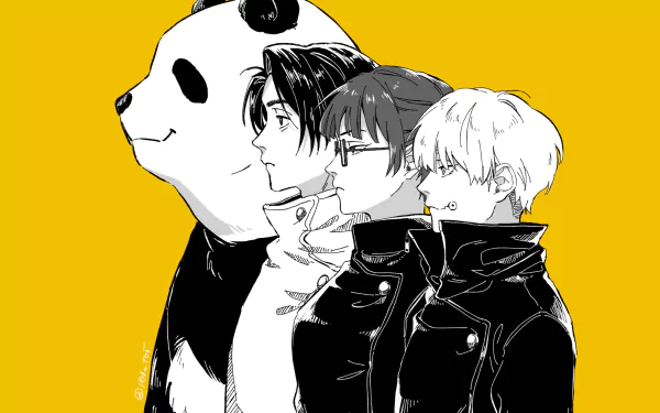Toge Inumaki Maki Zenin Yuta Okkotsu Panda (Jujutsu Kaisen) Anime Jujutsu Kaisen 0 HD Desktop Wallpaper | Background Image