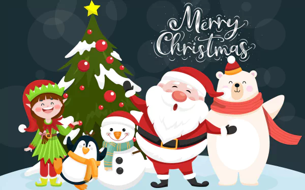 Santa holiday Christmas HD Desktop Wallpaper | Background Image
