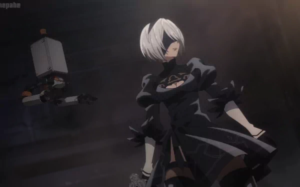YoRHa No.2 Type B Anime NieR:Automata Ver 1.1a HD Desktop Wallpaper | Background Image