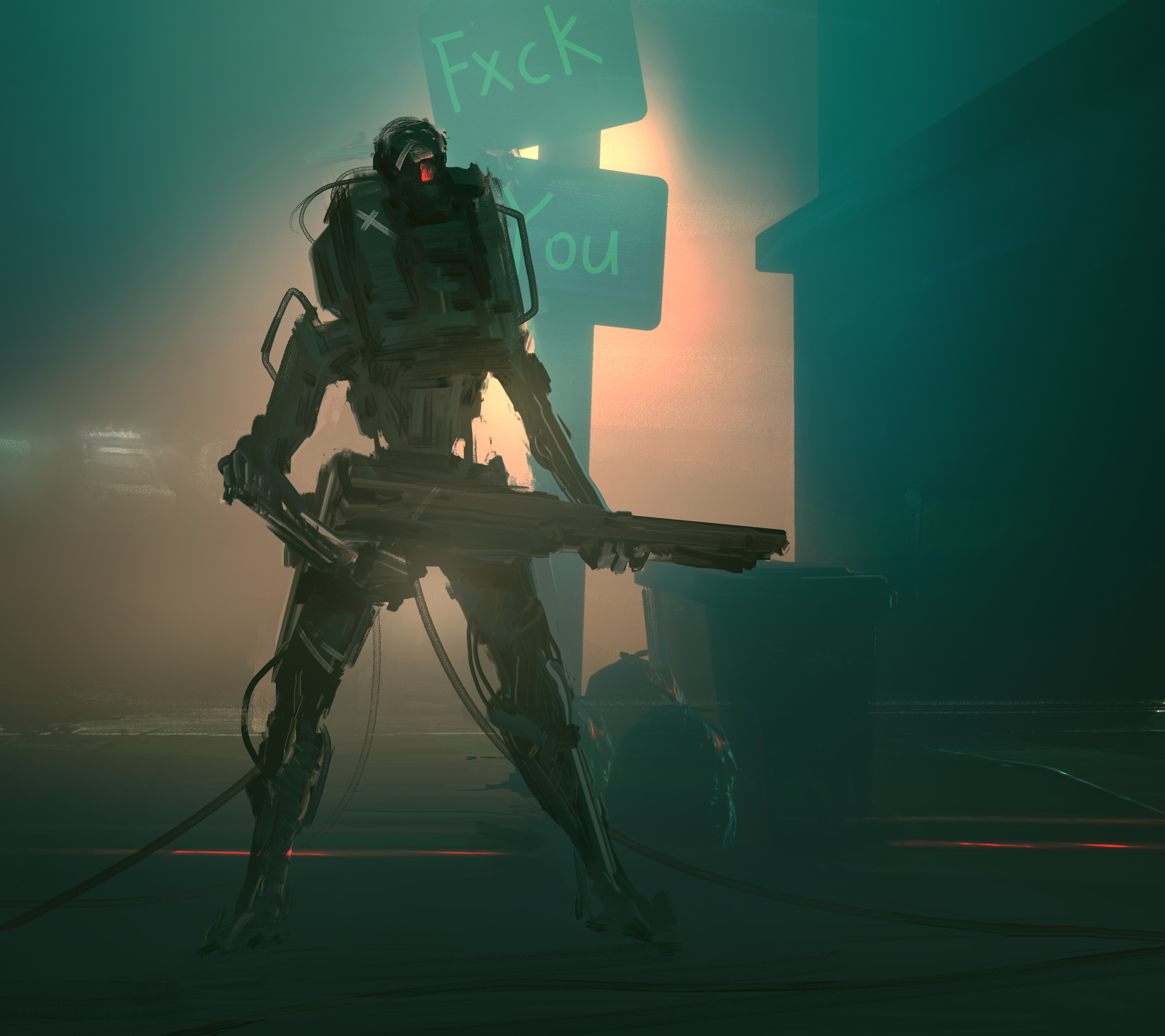 Download Sci Fi Robot HD Wallpaper by luye liangshanzhonggong
